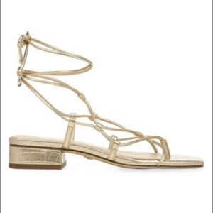 Sam Edelman Gold Daffy Strappy Sandals (originally $130)
